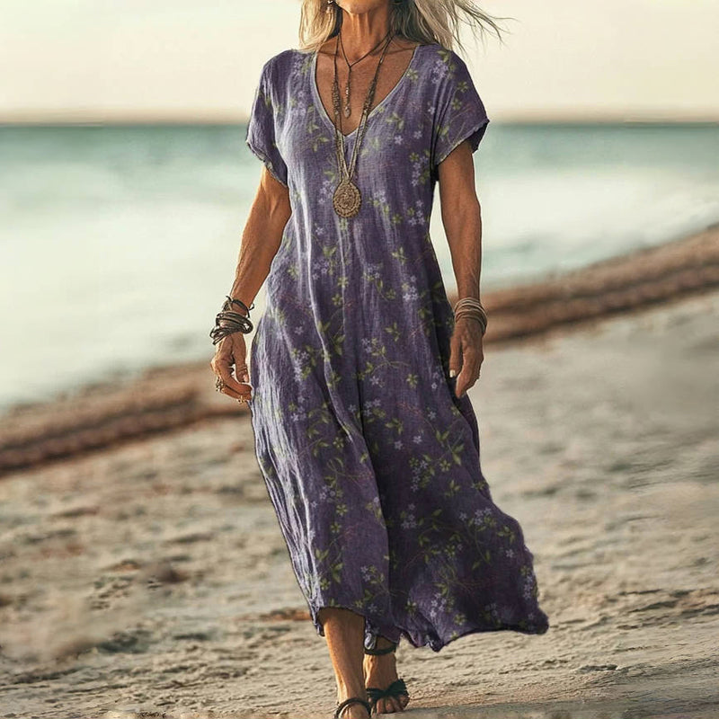 Vestido vintage con estampado floral