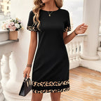 Vestido vintage con estampado de leopardo