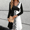 Vestido casual con bloques de color
