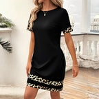 Vestido vintage con estampado de leopardo