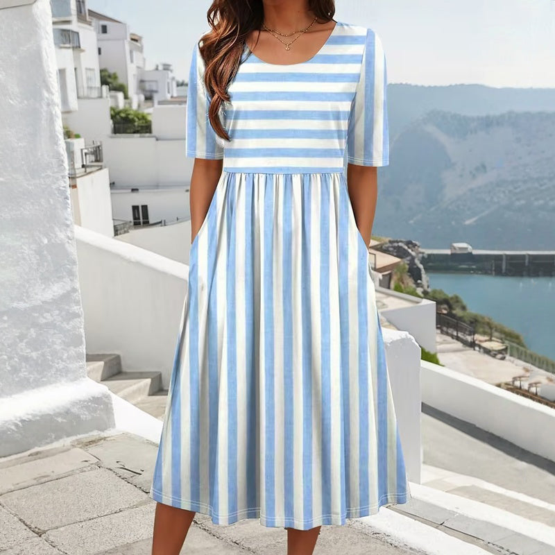 Vestido de rayas casual