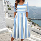 Vestido de rayas casual