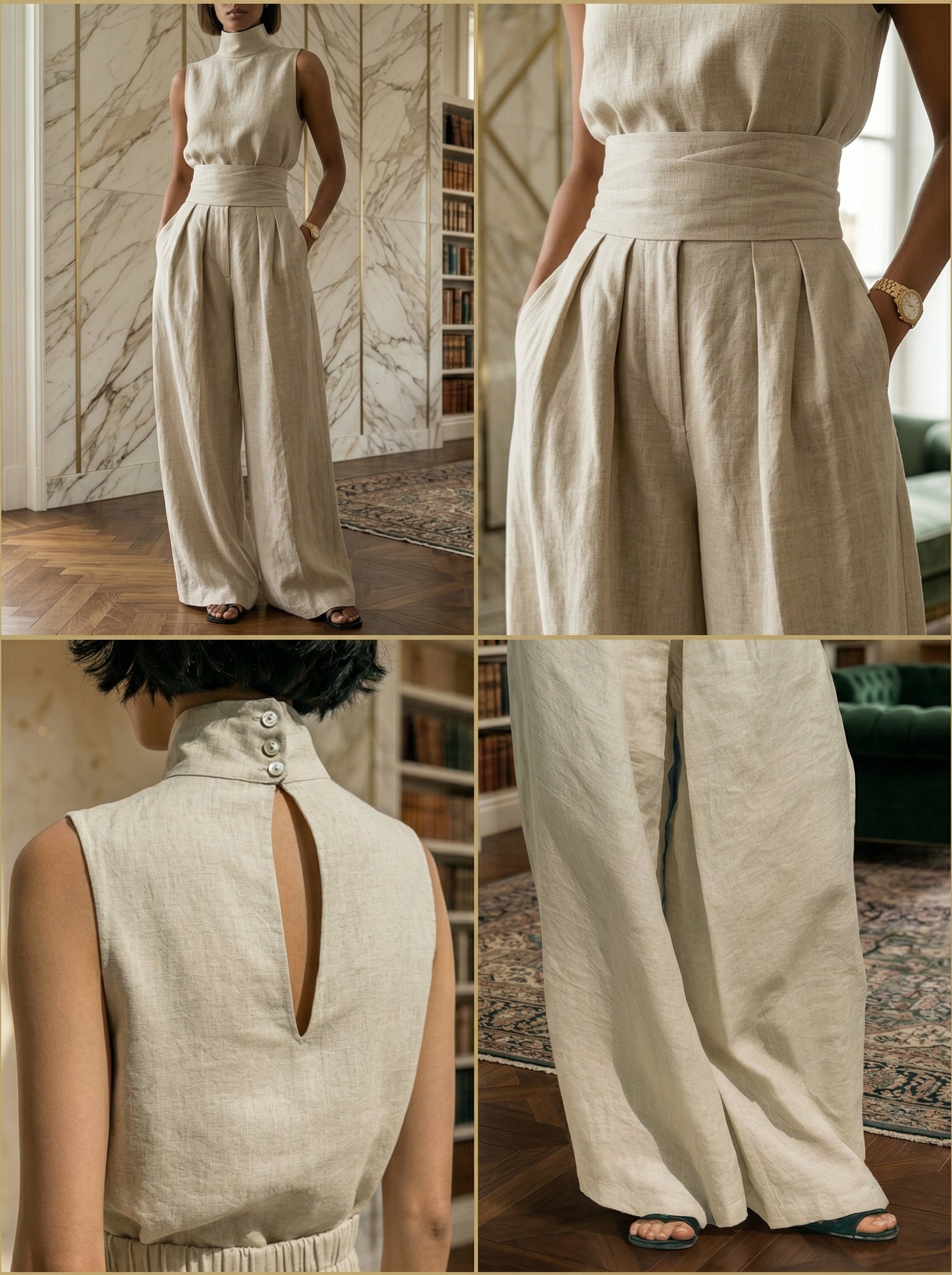 Elena | Dos Piezas en Lino Orgánico: Elegancia Fresca sin Esfuerzo