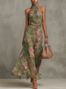 CATALINA | Vestido Floral de Movimiento Etéreo y Elegancia Sofisticada