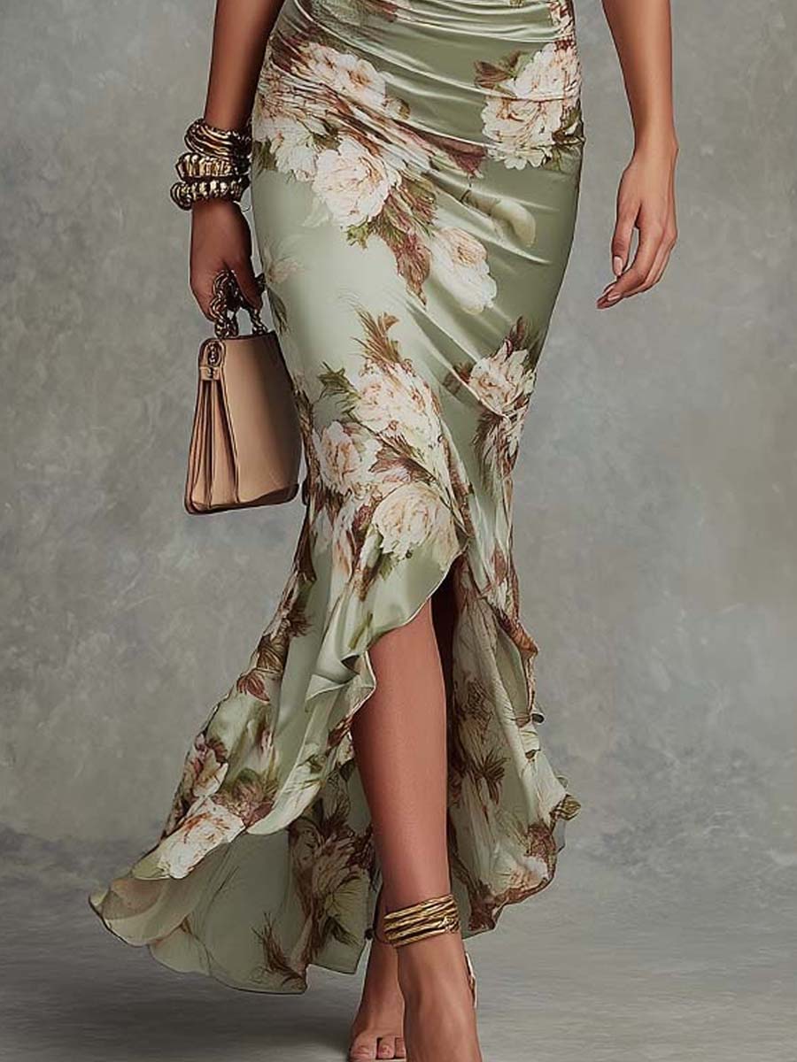SELENE | Vestido Floral Esculpido de Silueta Elegante y Femenina