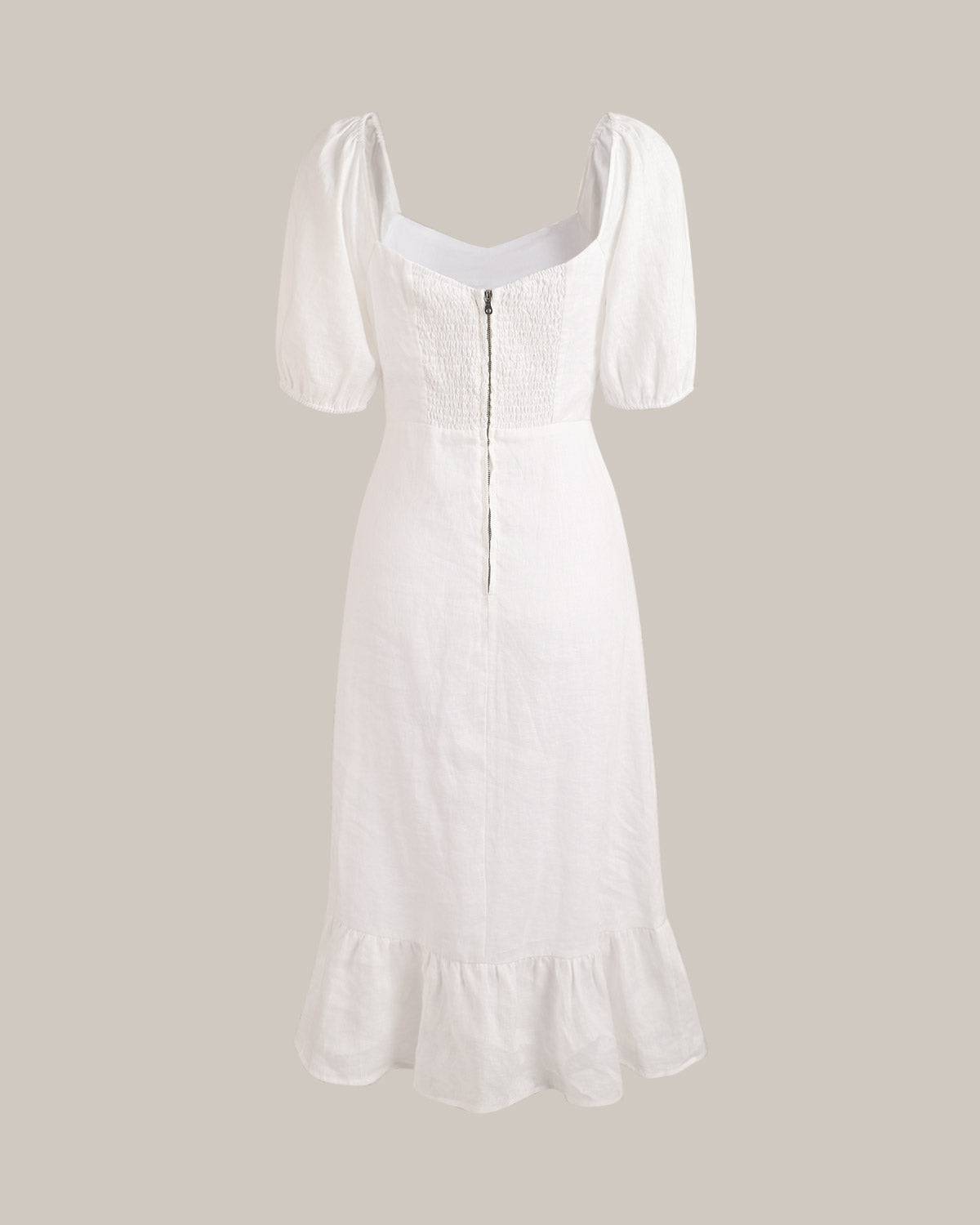 VALÉRIA | Vestido Blanco de Elegancia y Silueta Sofisticada