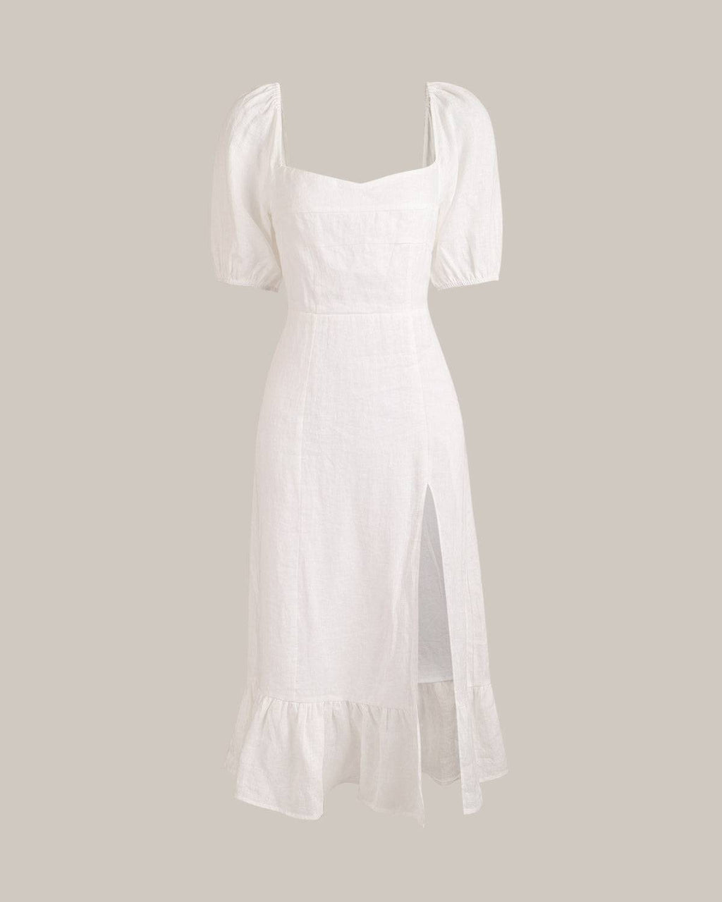 VALÉRIA | Vestido Blanco de Elegancia y Silueta Sofisticada