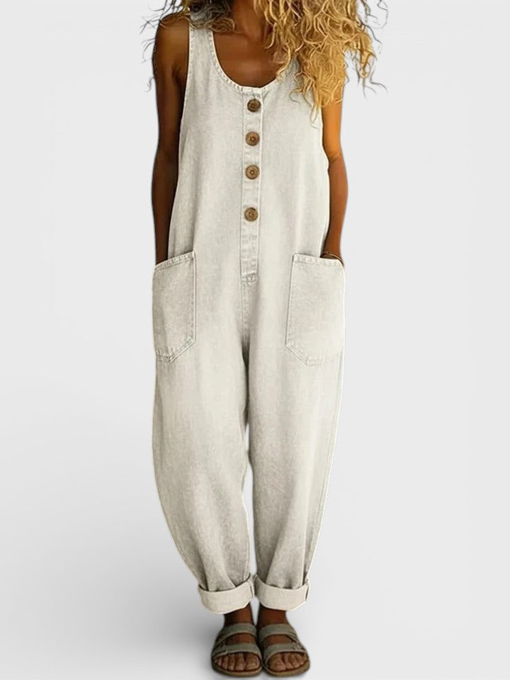 Alba | Mono vaquero vintage de pierna ancha -  con toque moderno