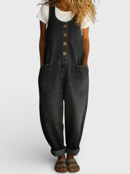 Alba | Mono vaquero vintage de pierna ancha -  con toque moderno